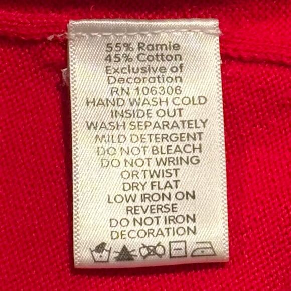 Quacker Factory Sweater 1/4 Zip Embellished Christmas Holiday Festive Red Small - Picture 4 of 7